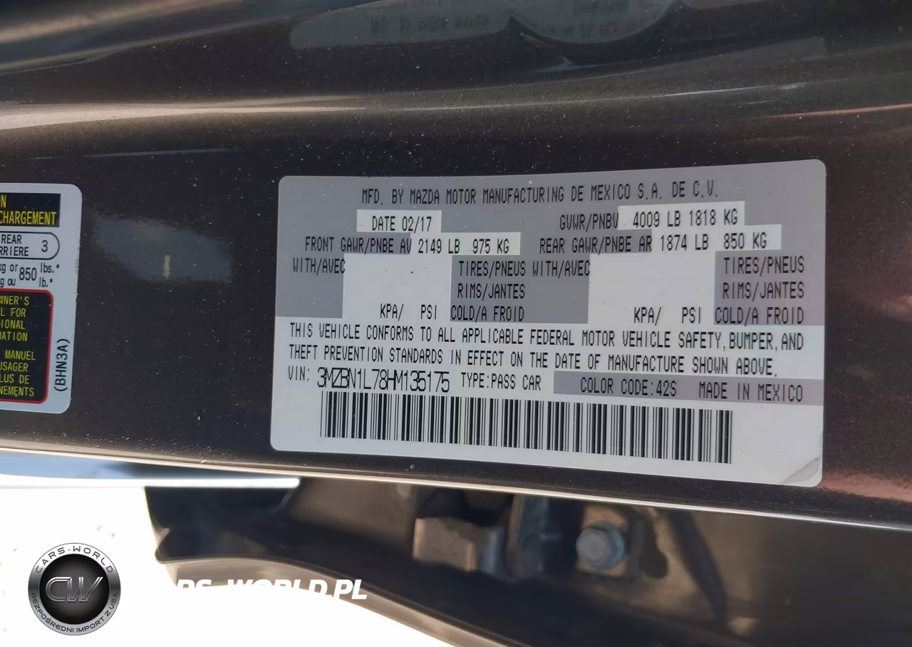 2017 Mazda Mazda3 Touring VIN:3MZBN1L78HM135175 - 9
