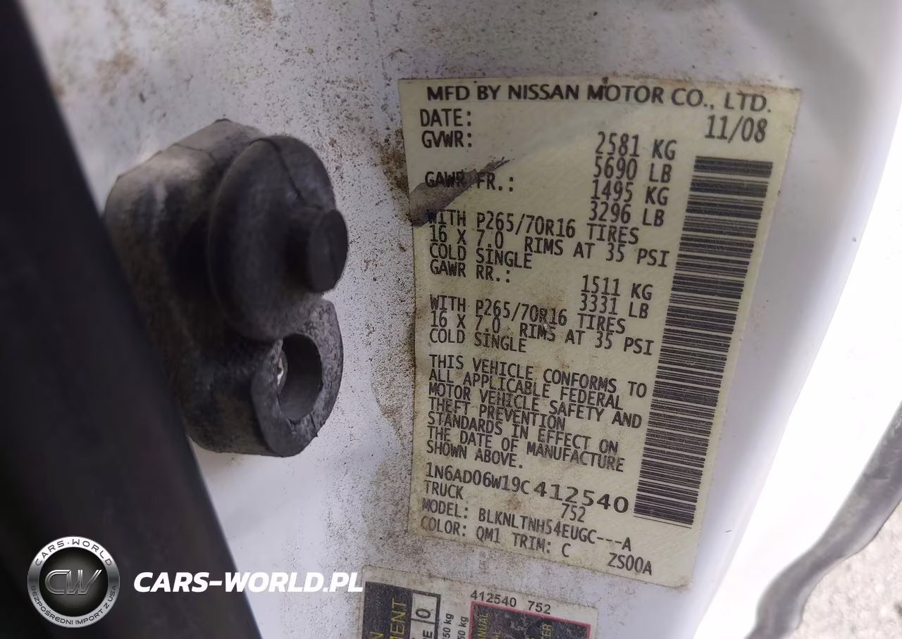 2009 Nissan Frontier Se VIN:1N6AD06W19C412540 - 9
