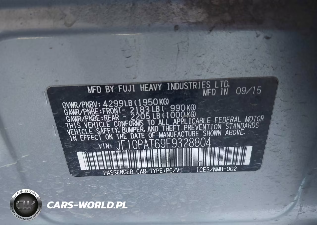 2015 Subaru Impreza 2.0I Sport Premium VIN:JF1GPAT69F9328804 - 9