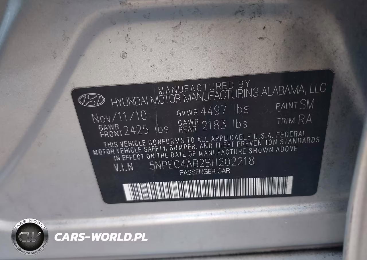 2011 Hyundai Sonata Se 2.0T VIN:5NPEC4AB2BH202218 - 9