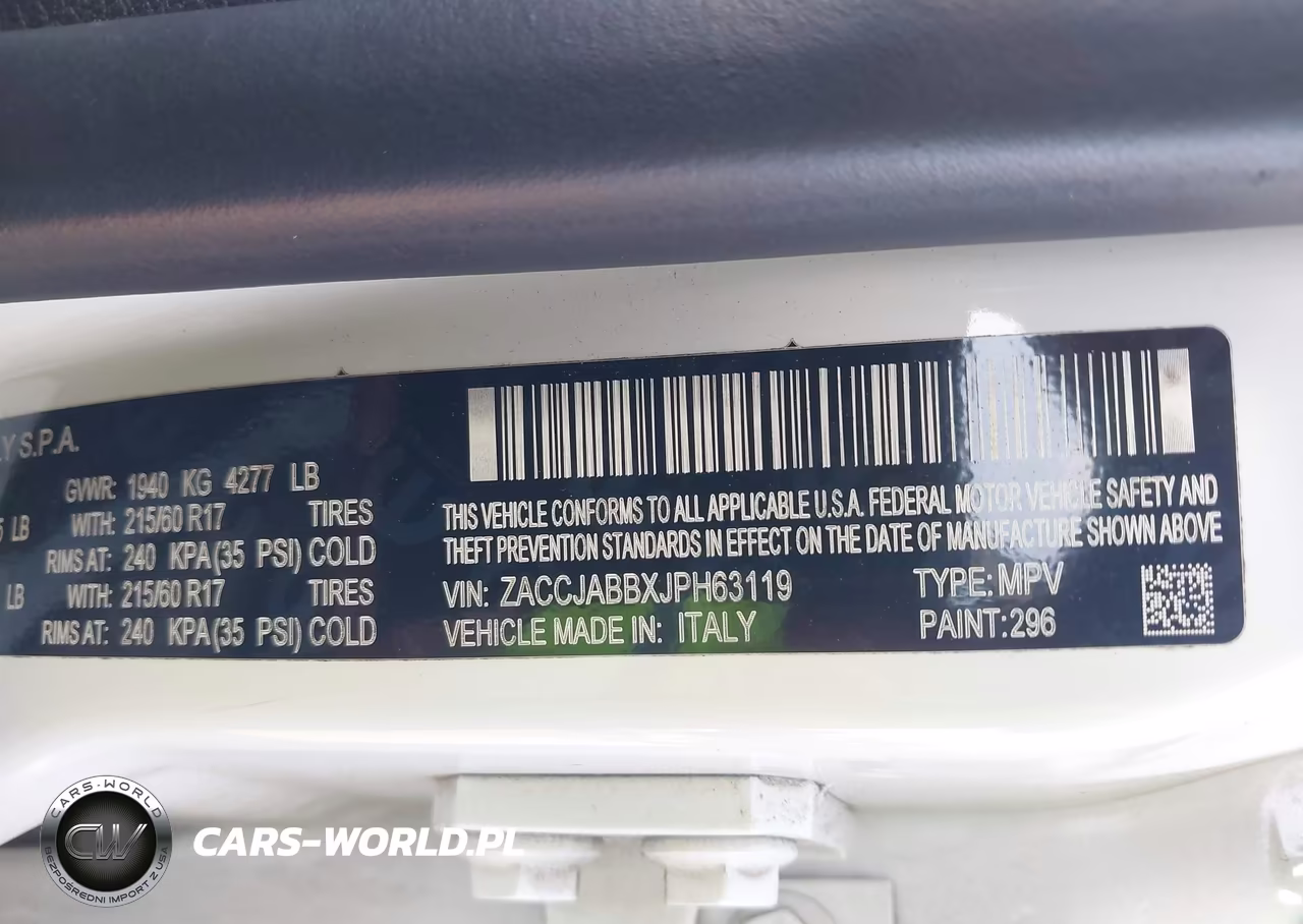 2018 Jeep Renegade Latitude Fwd VIN:ZACCJABBXJPH63119 - 9