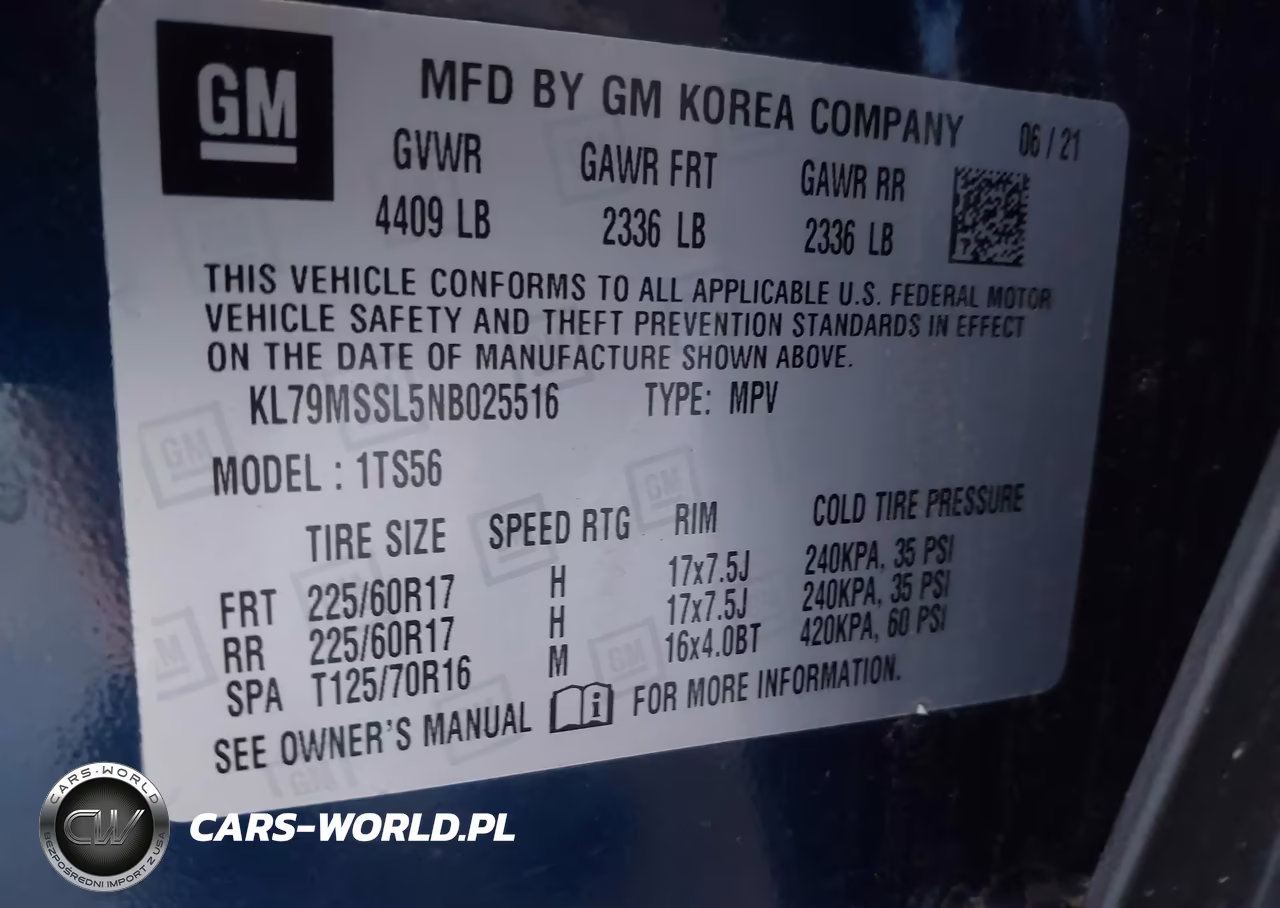 2022 Chevrolet Trailblazer Awd Activ VIN:KL79MSSL5NB025516 - 9