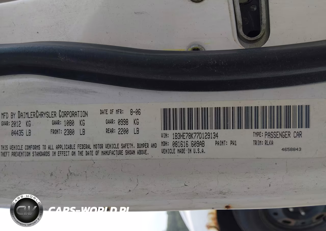 2007 Dodge Caliber R-T VIN:1B3HE78K77D129134 - 9
