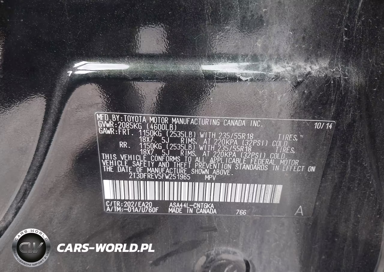 2015 Toyota Rav4 Limited VIN:2T3DFREV5FW251965 - 9