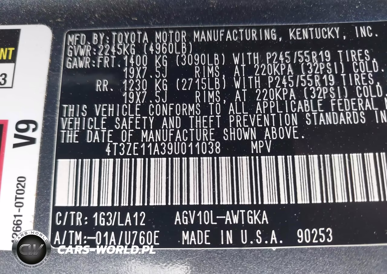 2009 Toyota Venza VIN:4T3ZE11A39U011038 - 9