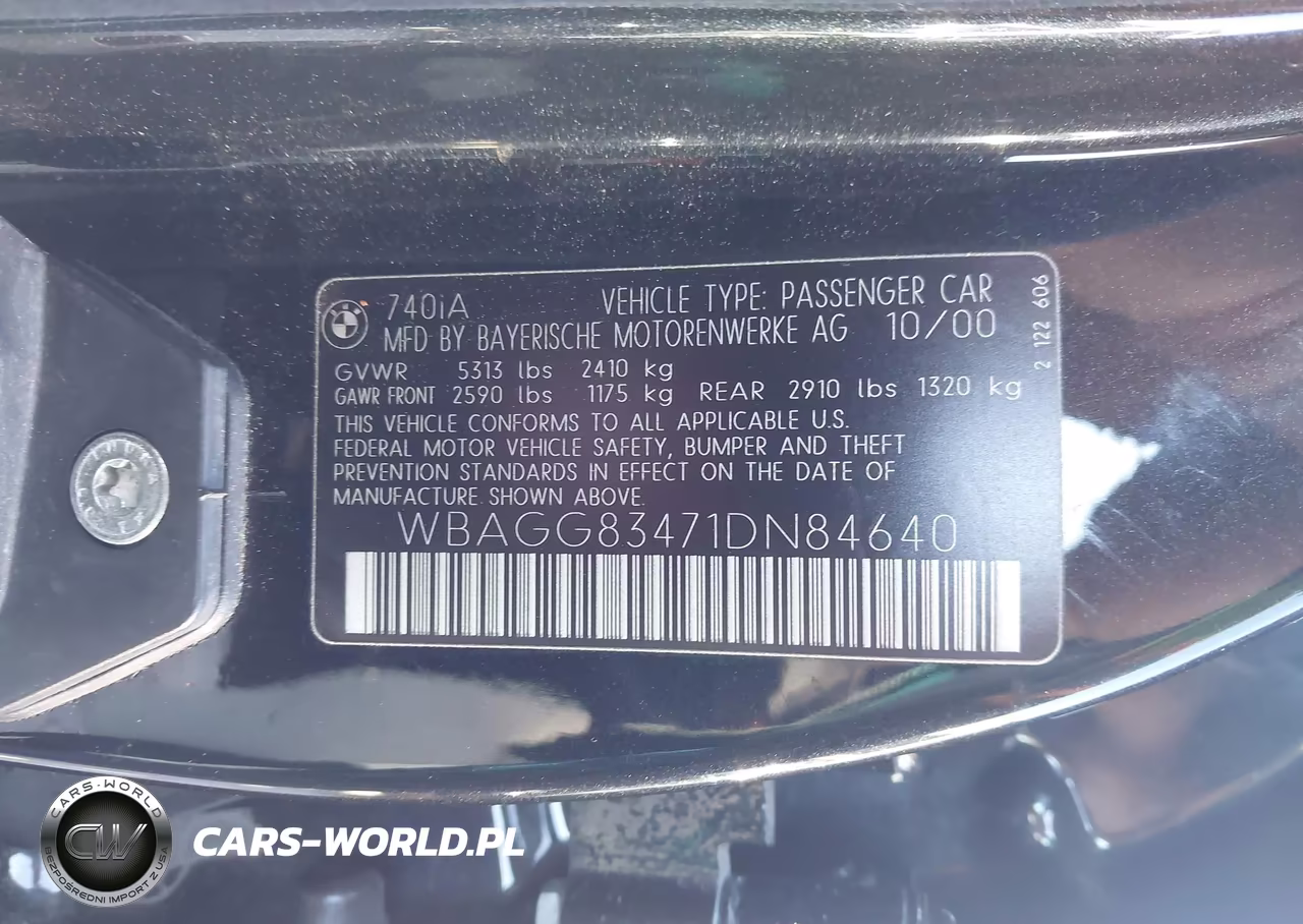 2001 BMW 740Ia VIN:WBAGG83471DN84640 - 9