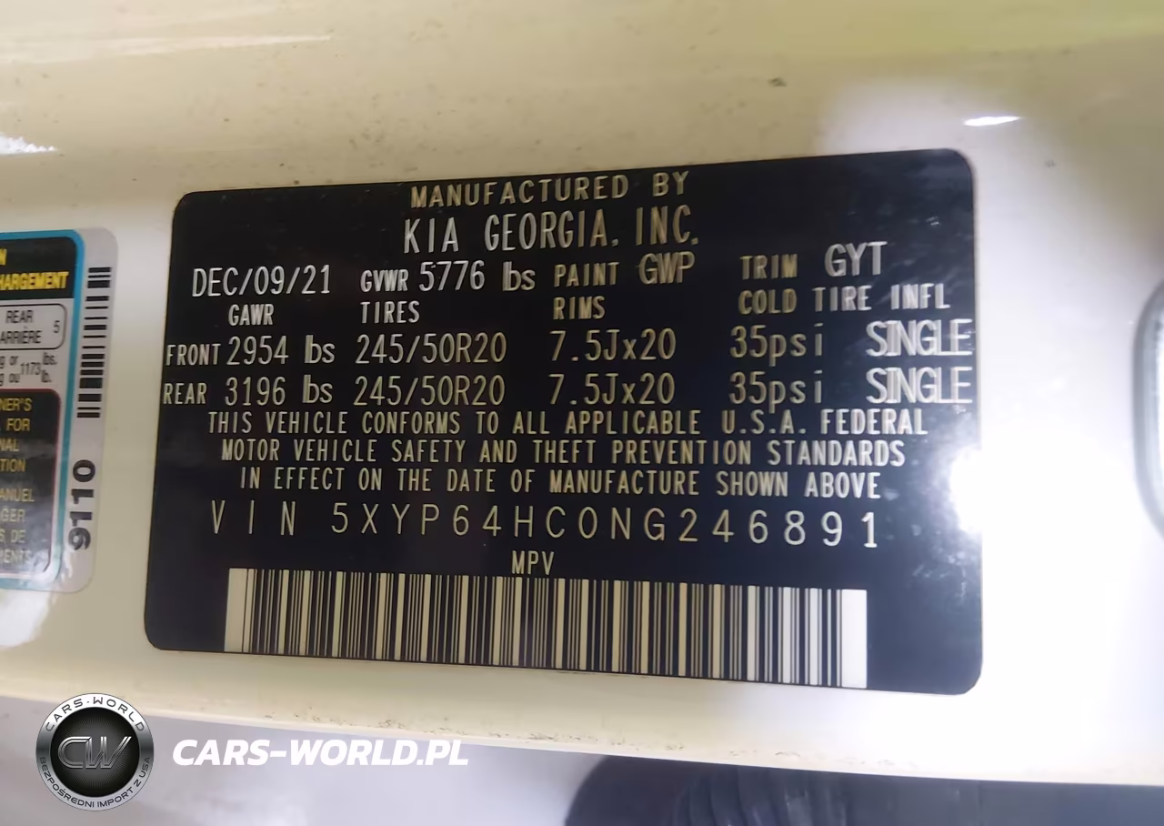 2022 Kia Telluride S VIN:5XYP64HC0NG246891 - 9