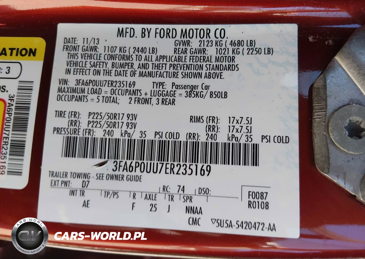 2014 Ford Fusion Hybrid S VIN:3FA6P0UU7ER235169 - 9