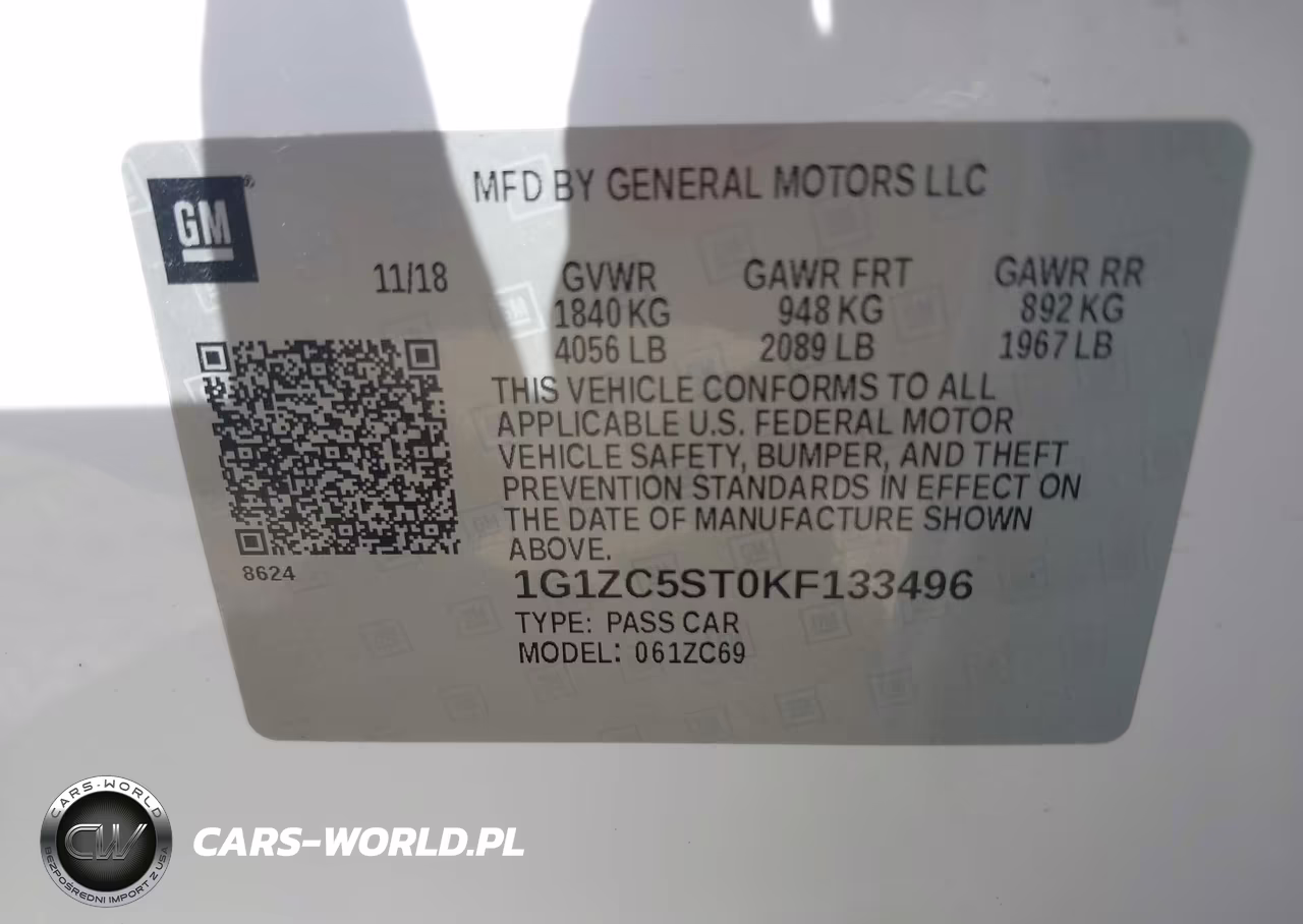 2019 Chevrolet Malibu 1Fl VIN:1G1ZC5ST0KF133496 - 9