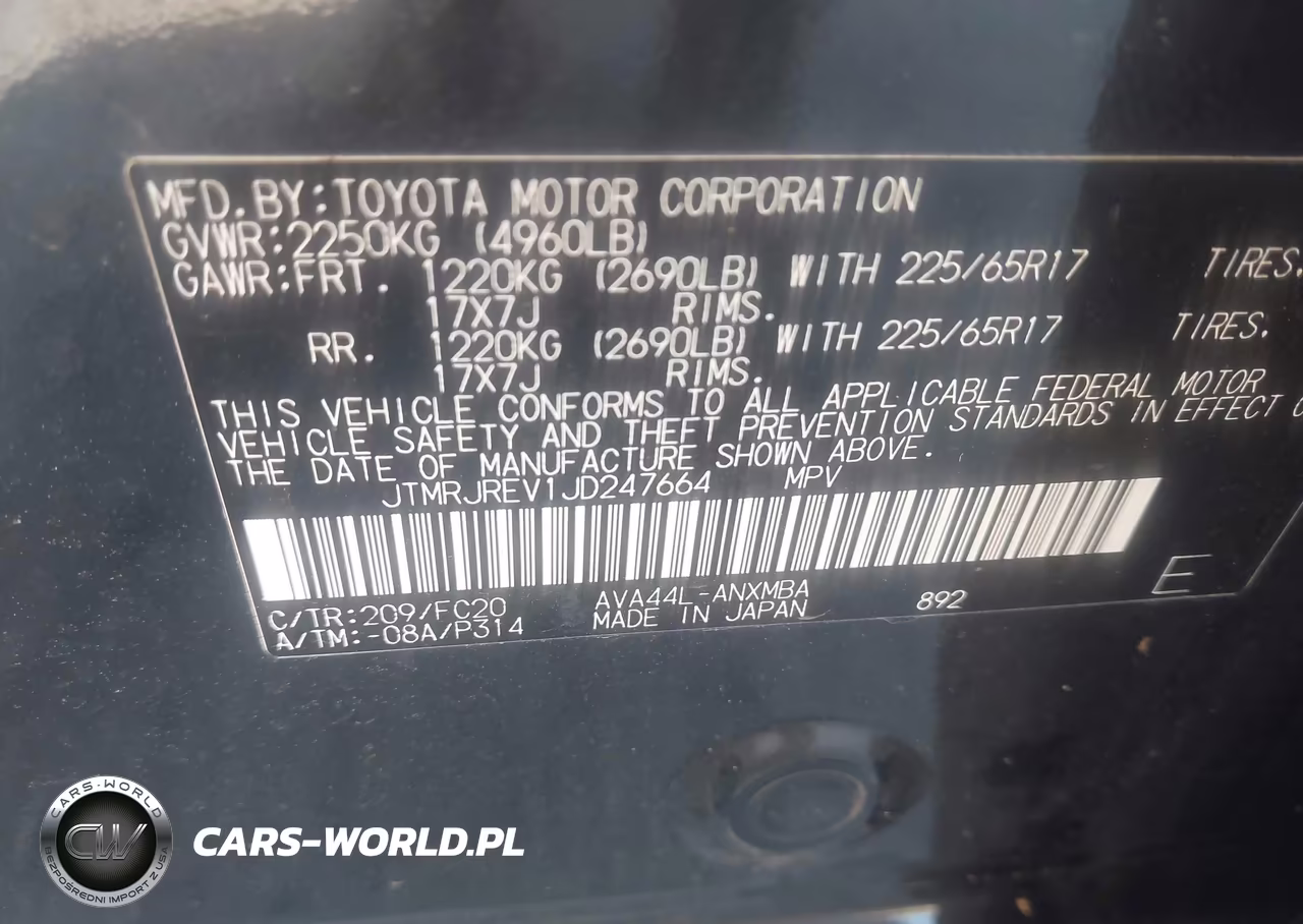 2018 Toyota Rav4 Hybrid Le VIN:JTMRJREV1JD247664 - 9