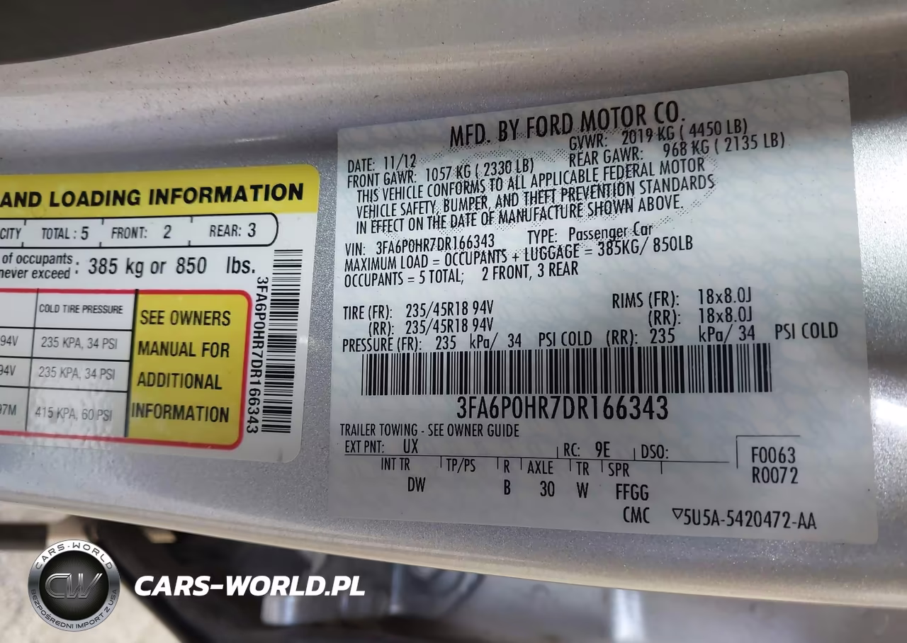 2013 Ford Fusion Se VIN:3FA6P0HR7DR166343 - 9