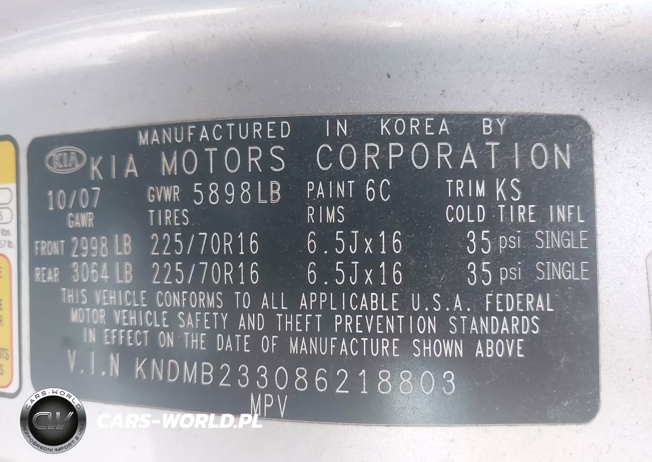 2008 Kia Sedona Lx VIN:KNDMB233086218803 - 9
