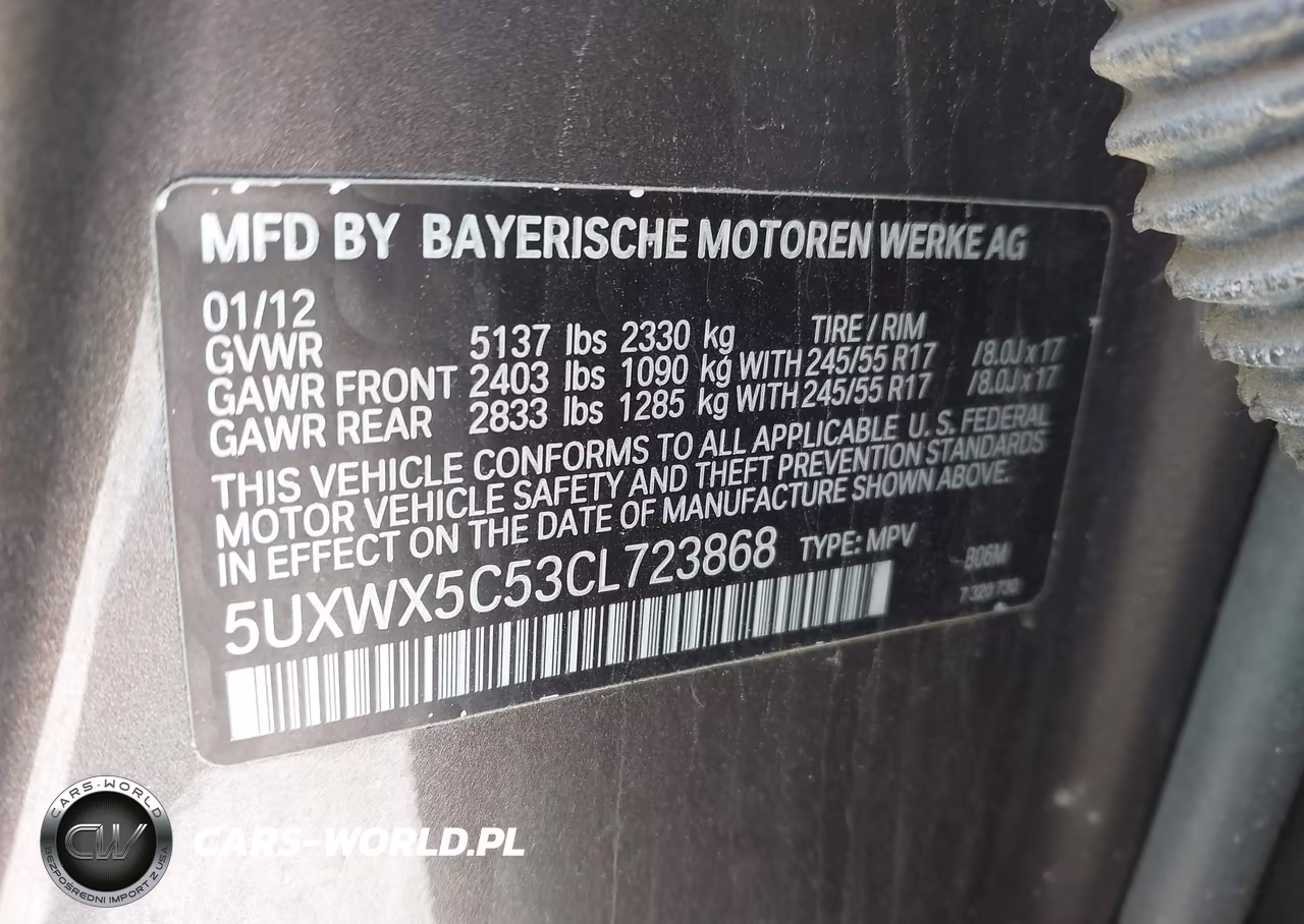 2012 BMW X3 xDrive28I VIN:5UXWX5C53CL723868 - 9