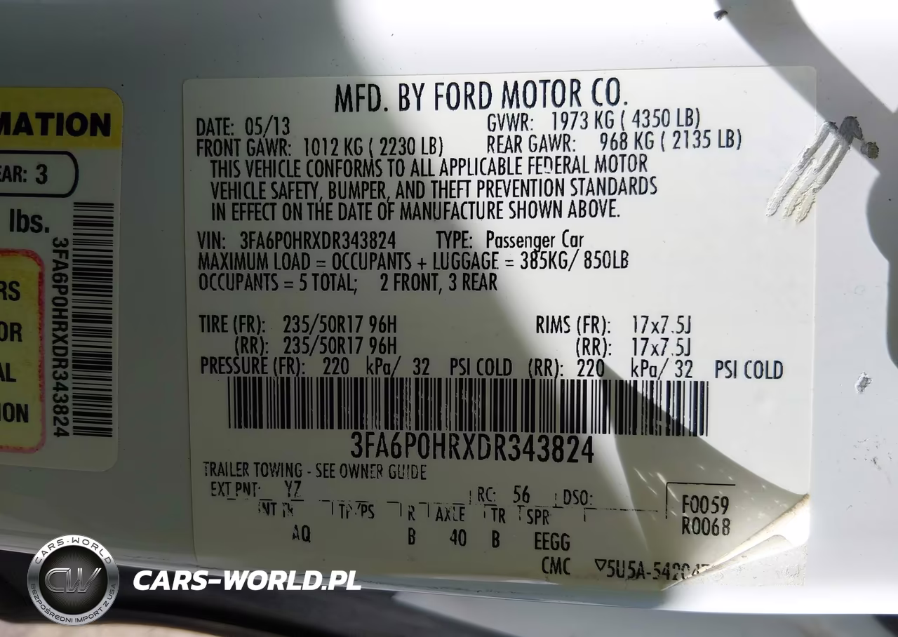 2013 Ford Fusion Se VIN:3FA6P0HRXDR343824 - 9