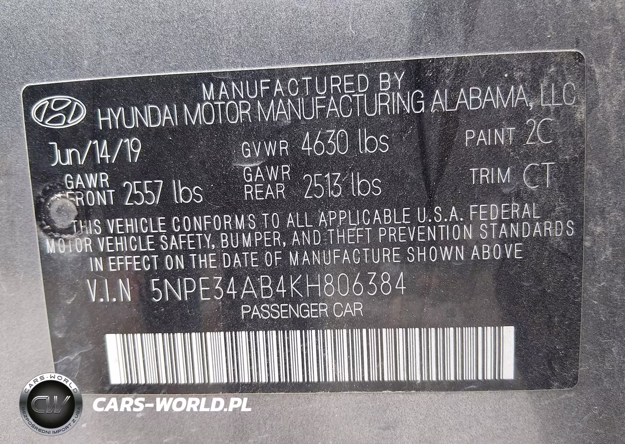 2019 Hyundai Sonata Limited 2.0T VIN:5NPE34AB4KH806384 - 9