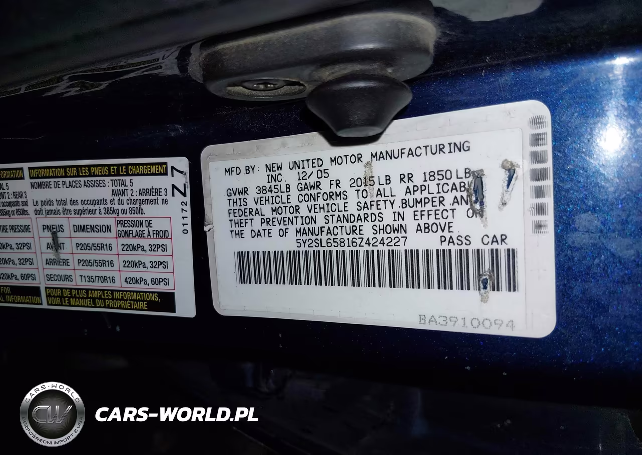 2006 Pontiac Vibe VIN:5Y2SL65816Z424227 - 9