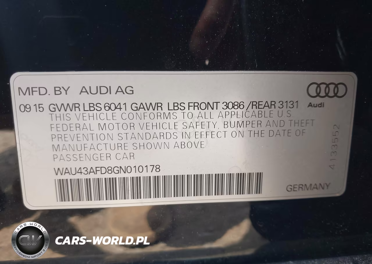 2016 Audi A8 L 4.0T Sport VIN:WAU43AFD8GN010178 - 9