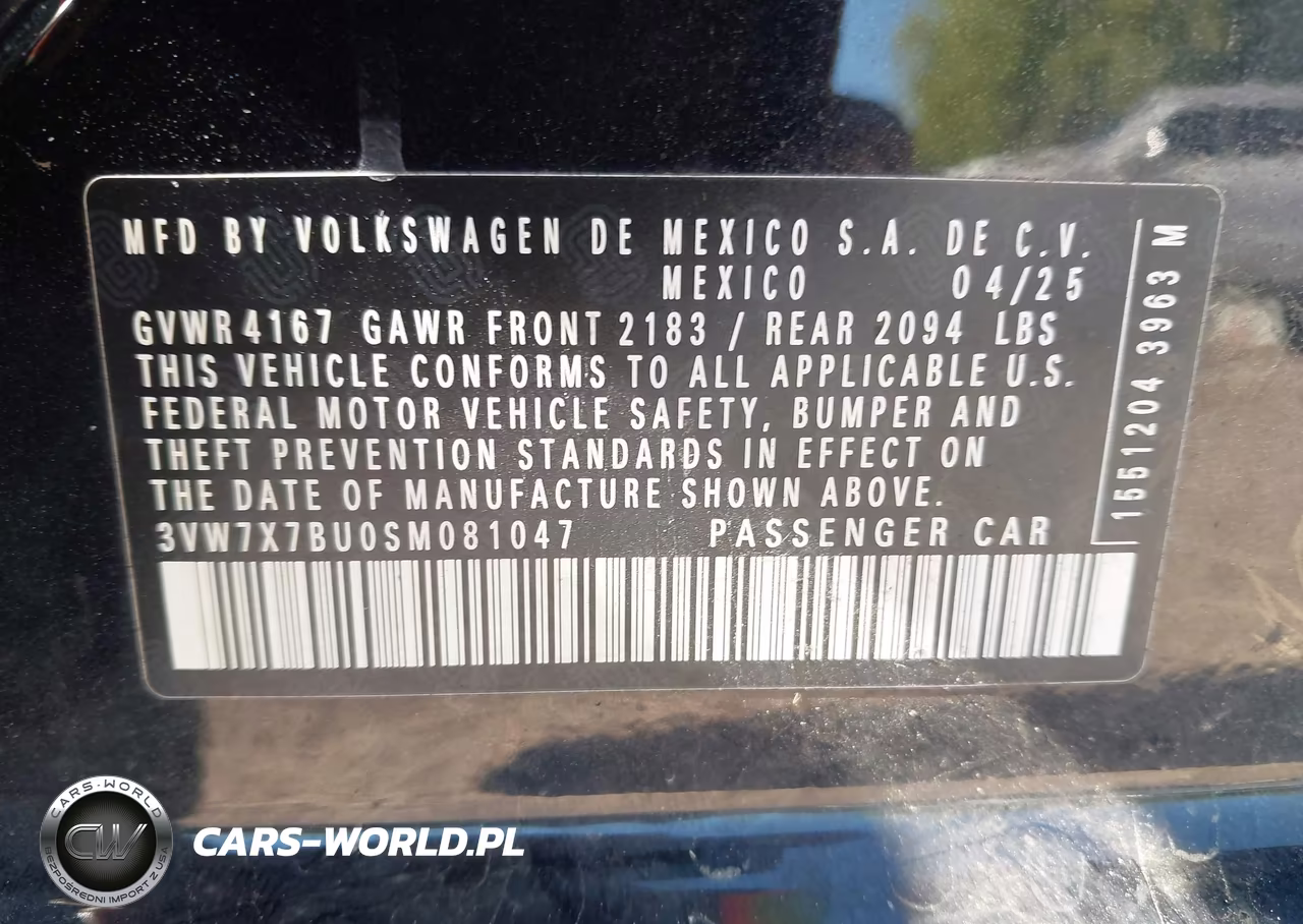 2025 Volkswagen Jetta 1.5T Se VIN:3VW7X7BU0SM081047 - 9
