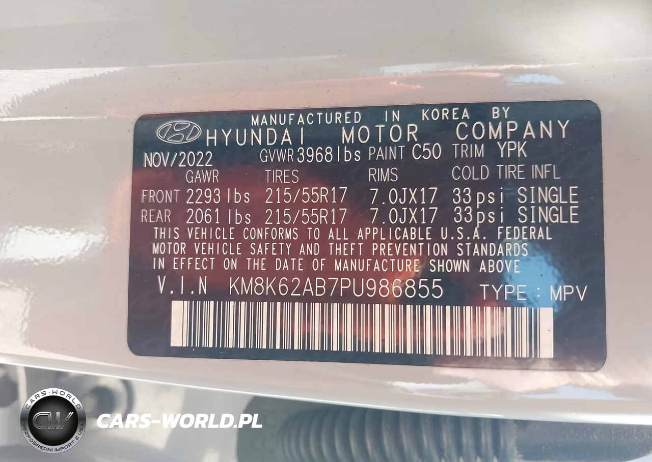 2023 Hyundai Kona Sel VIN:KM8K62AB7PU986855 - 9