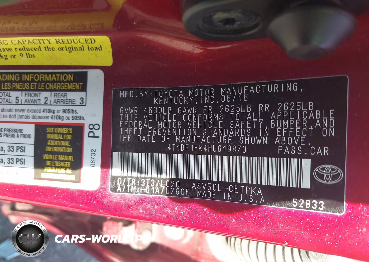 2017 Toyota Camry Xse VIN:4T1BF1FK4HU619870 - 9