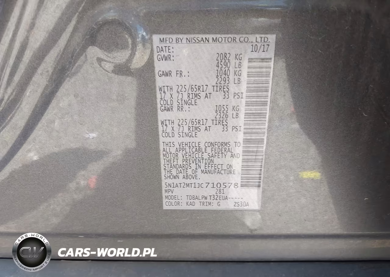 2018 Nissan Rogue S VIN:5N1AT2MT1JC710578 - 9
