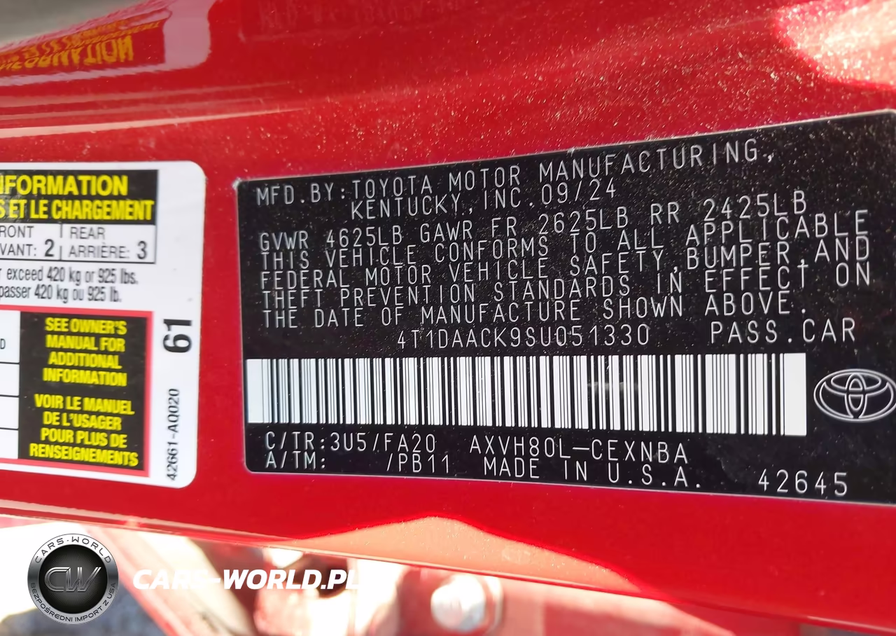 2025 Toyota Camry Le VIN:4T1DAACK9SU051330 - 9