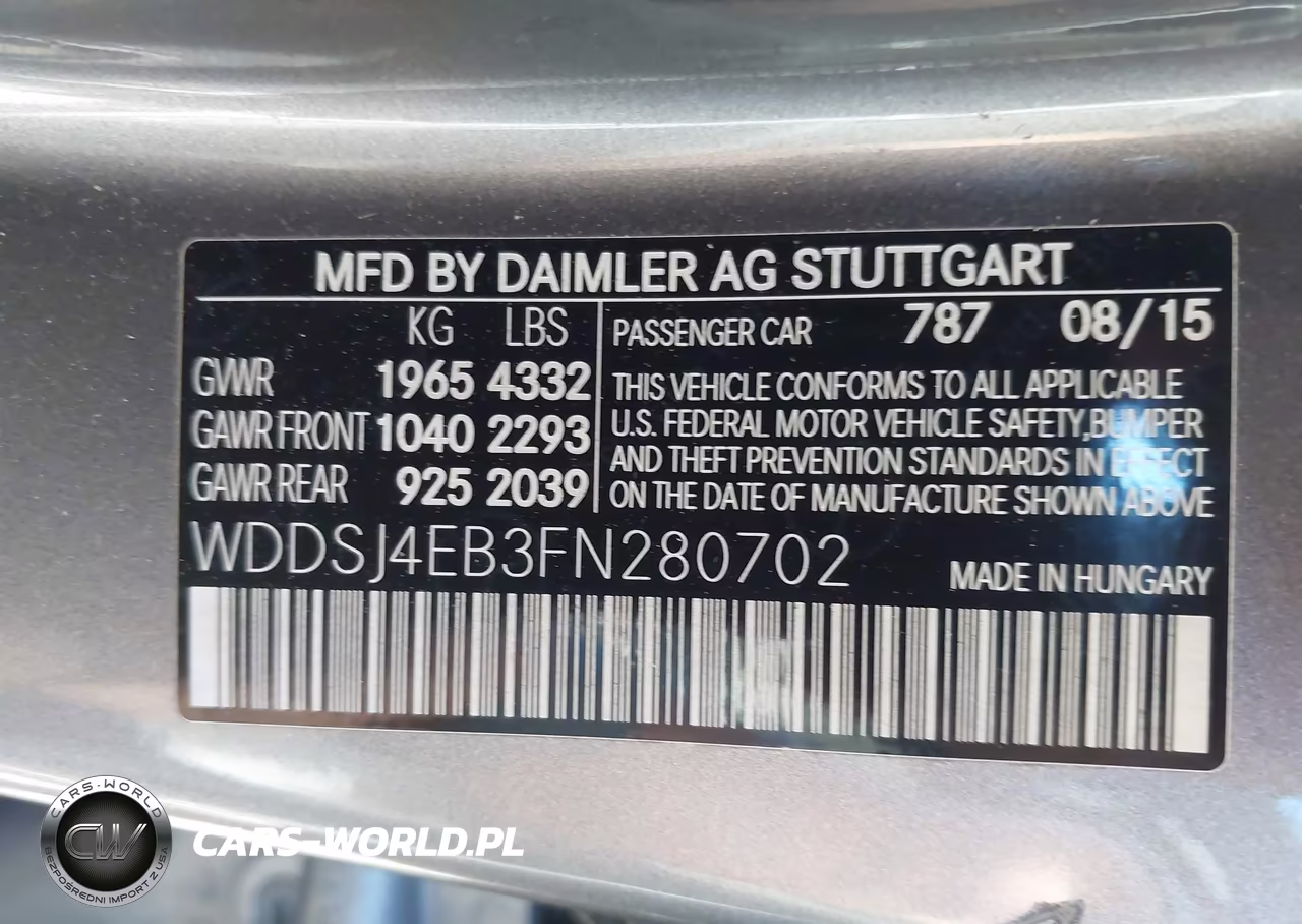 2015 Mercedes-Benz Cla 250 VIN:WDDSJ4EB3FN280702 - 9