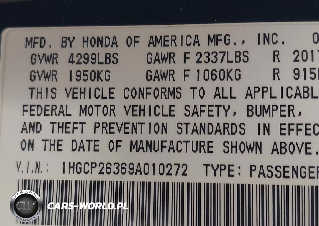 2009 Honda Accord 2.4 Lx VIN:1HGCP26369A010272 - 9