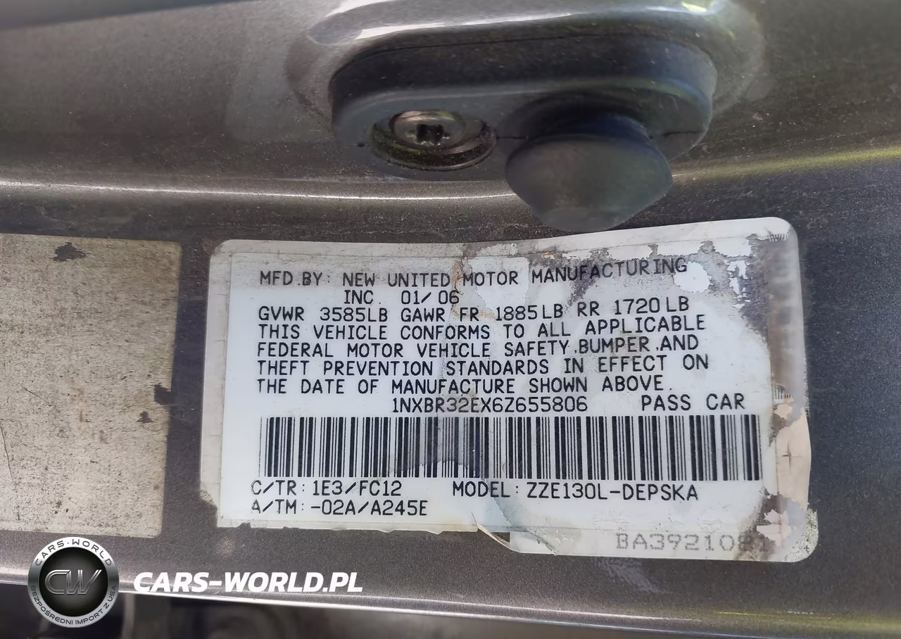 2006 Toyota Corolla S VIN:1NXBR32EX6Z655806 - 9