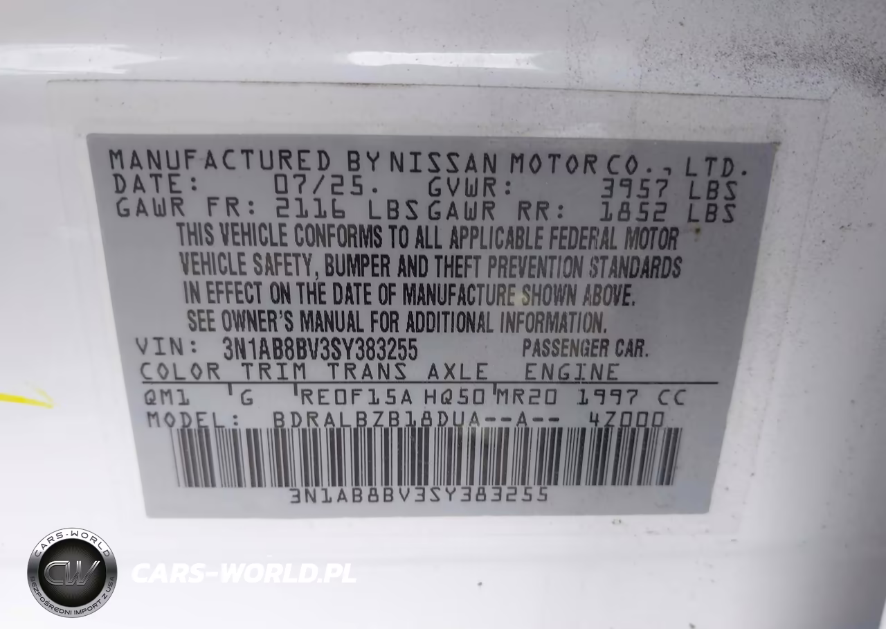 2025 Nissan Sentra S VIN:3N1AB8BV3SY383255 - 9