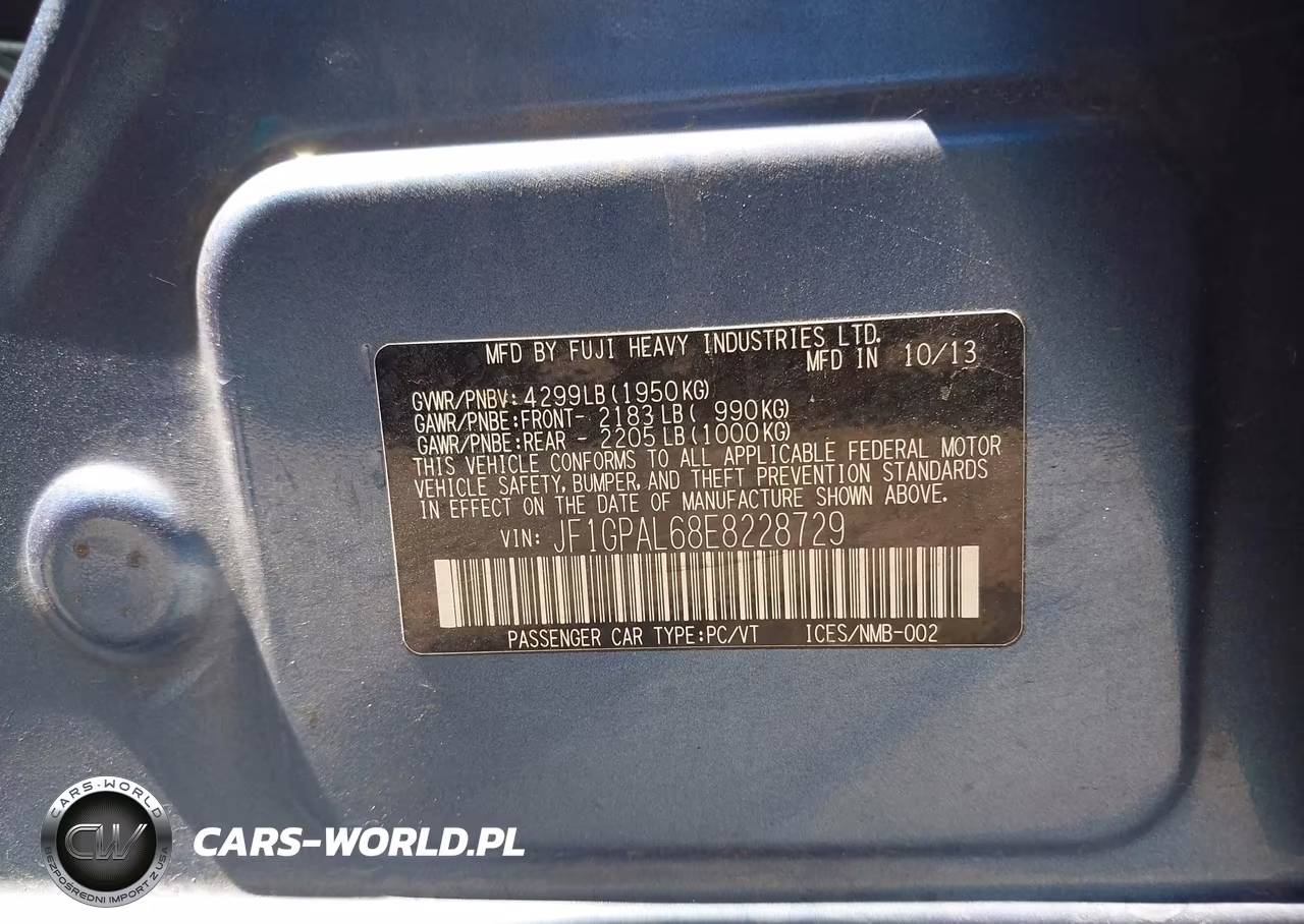 2014 Subaru Impreza 2.0I Sport Premium VIN:JF1GPAL68E8228729 - 9