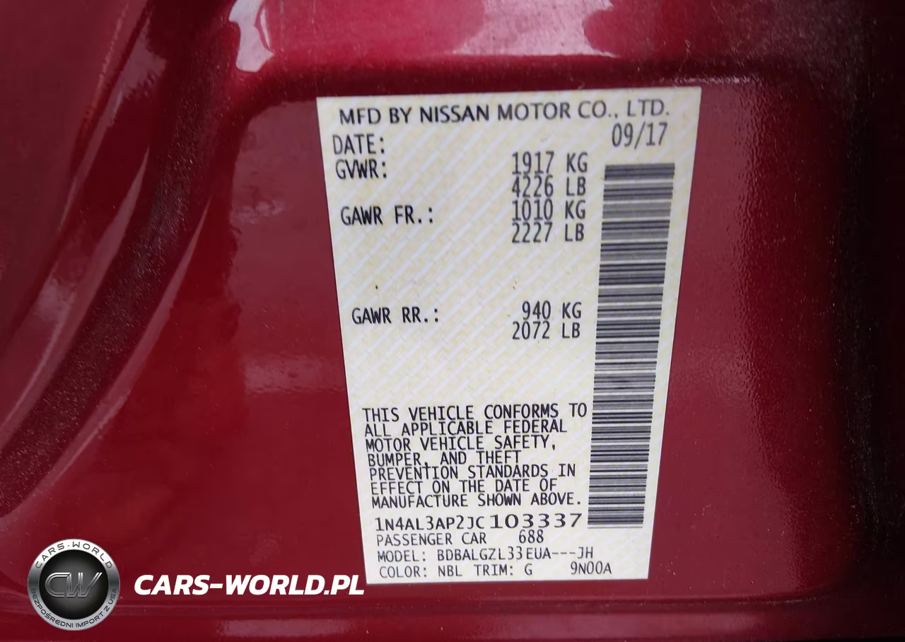 2018 Nissan Altima 2.5 S VIN:1N4AL3AP2JC103337 - 9