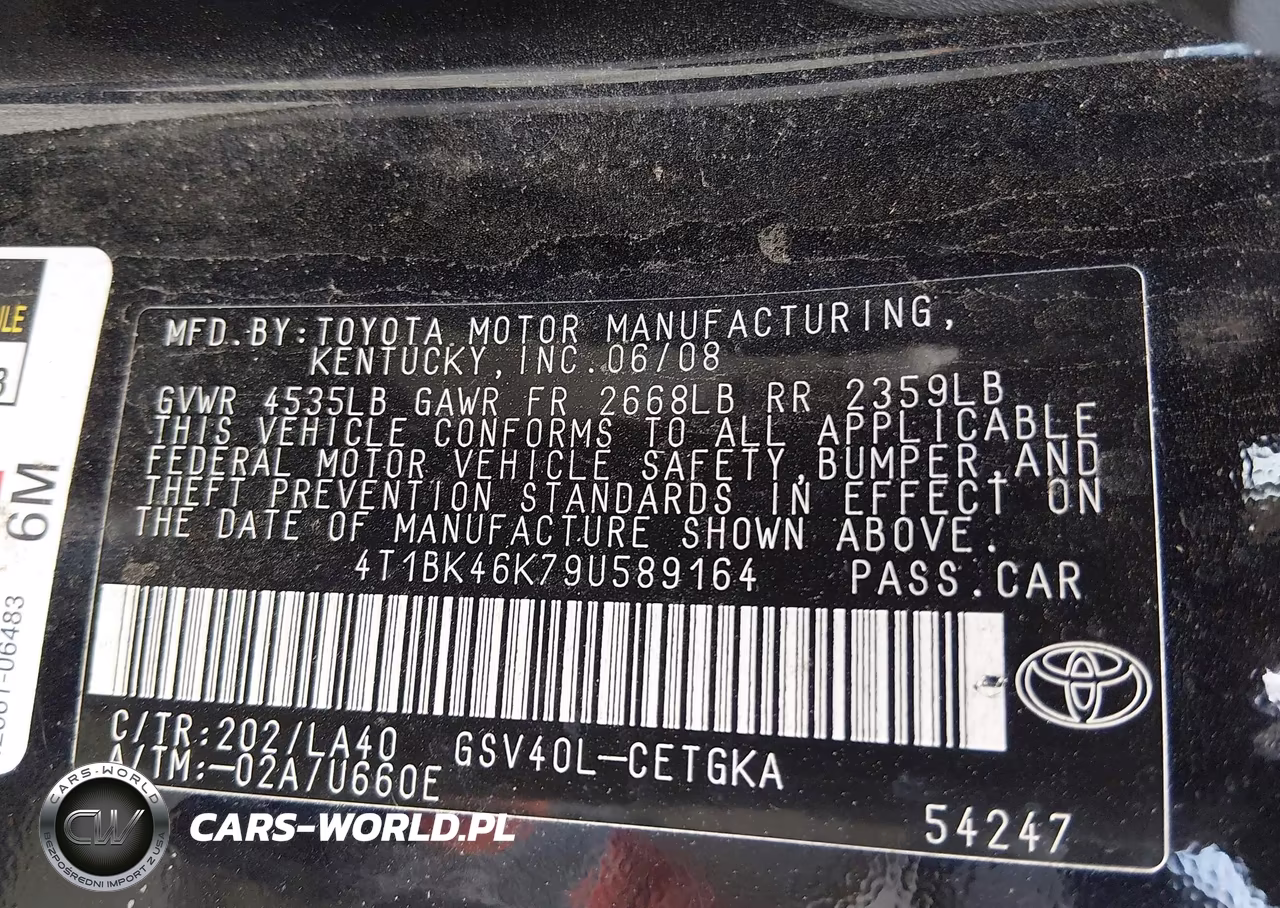 2009 Toyota Camry Xle V6 VIN:4T1BK46K79U589164 - 9