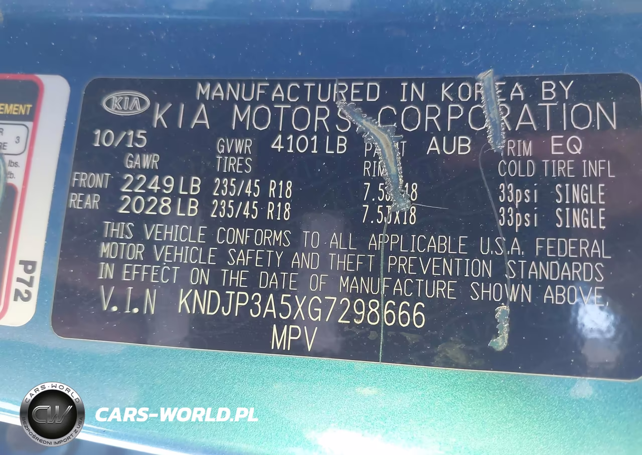 2016 Kia Soul + VIN:KNDJP3A5XG7298666 - 9