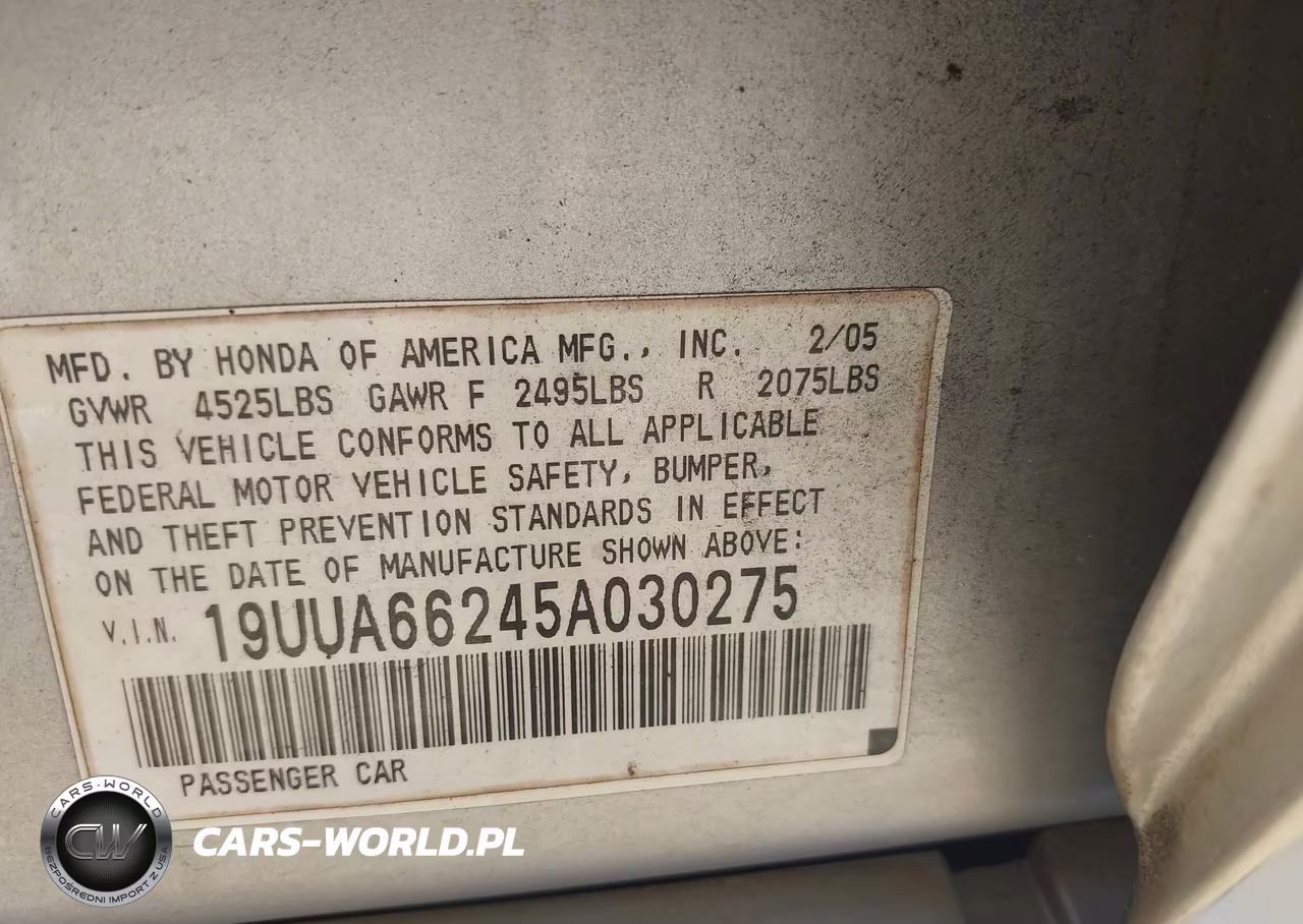 2005 Acura Tl VIN:19UUA66245A030275 - 9