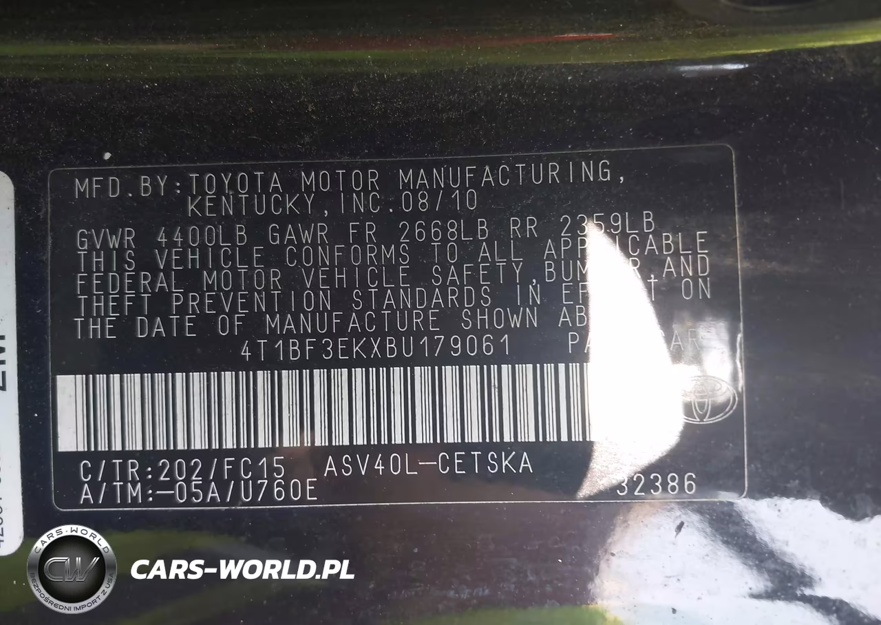 2011 Toyota Camry Se VIN:4T1BF3EKXBU179061 - 9