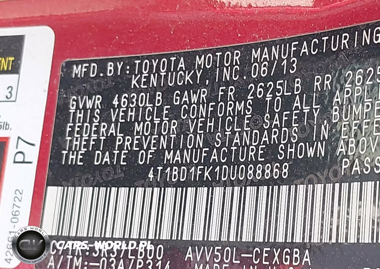 2013 Toyota Camry Hybrid Xle VIN:4T1BD1FK1DU088868 - 9
