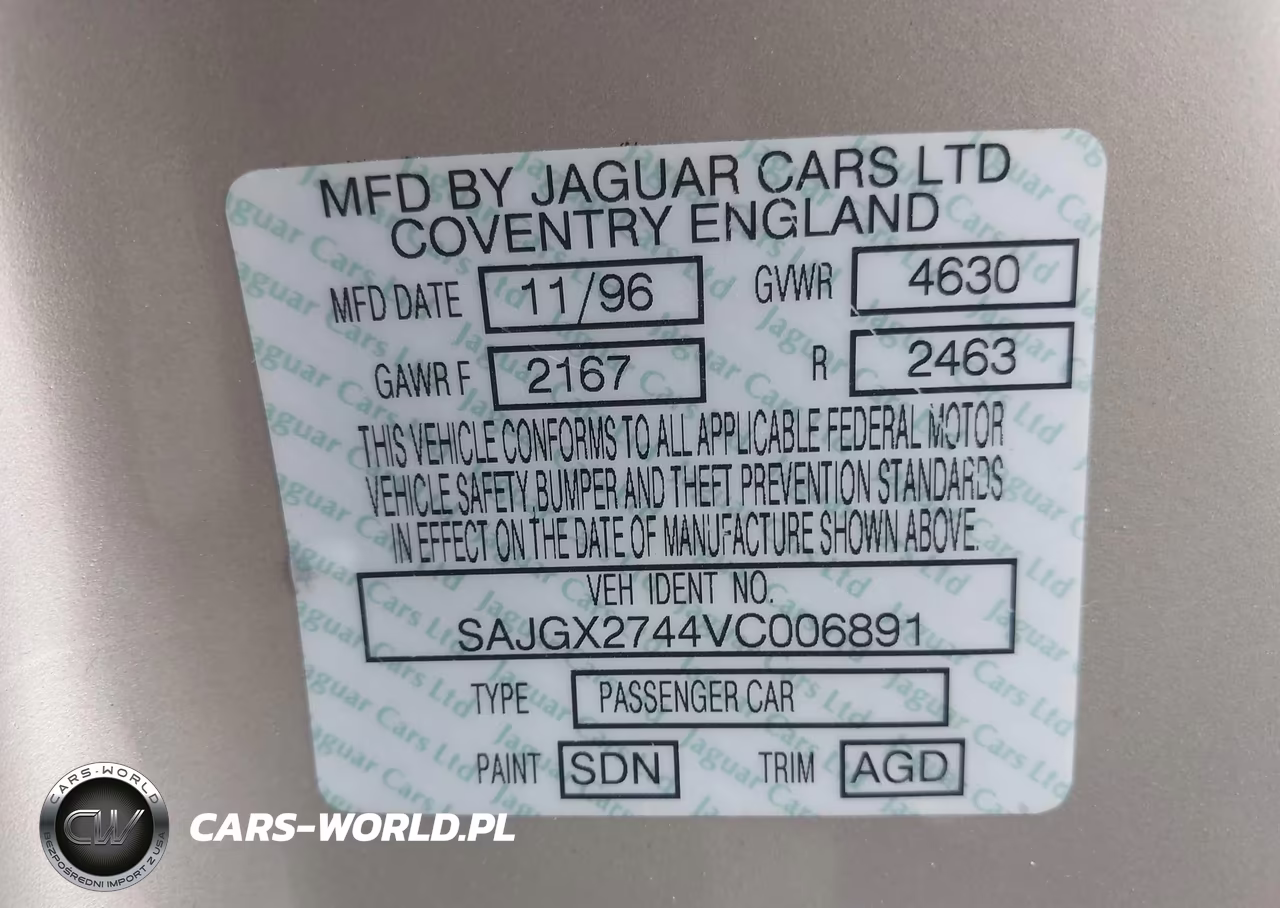 1997 Jaguar Xk8 VIN:SAJGX2744VC006891 - 9