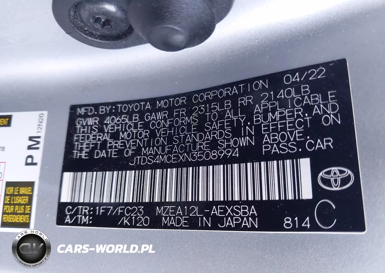 2022 Toyota Corolla Se VIN:JTDS4MCEXN3508994 - 9