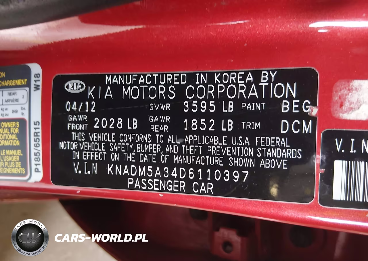 2013 Kia Rio Lx VIN:KNADM5A34D6110397 - 9