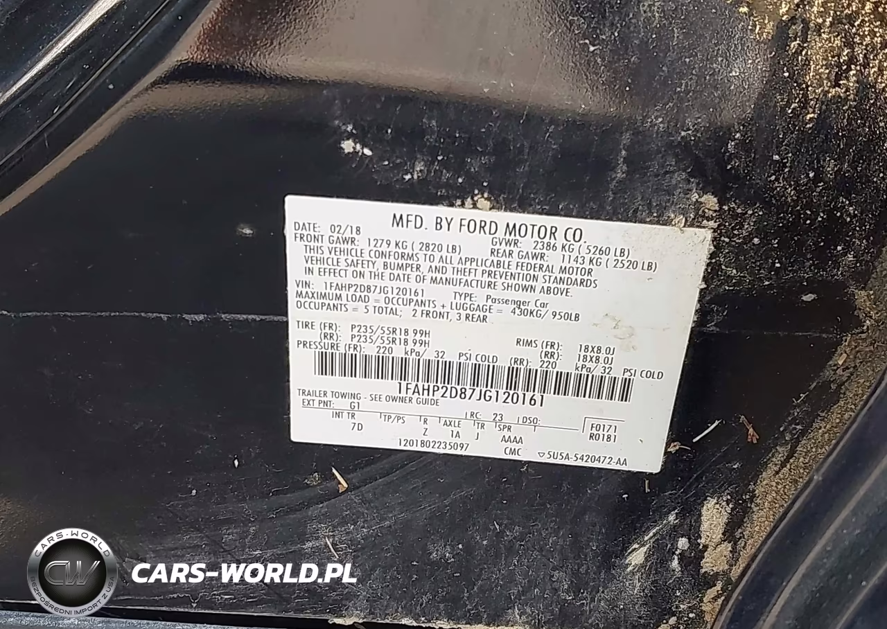 2018 Ford Taurus Se VIN:1FAHP2D87JG120161 - 9