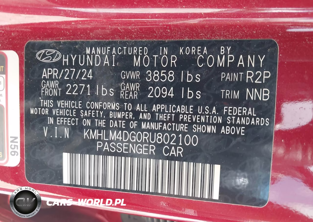 2024 Hyundai Elantra Sel VIN:KMHLM4DG0RU802100 - 9