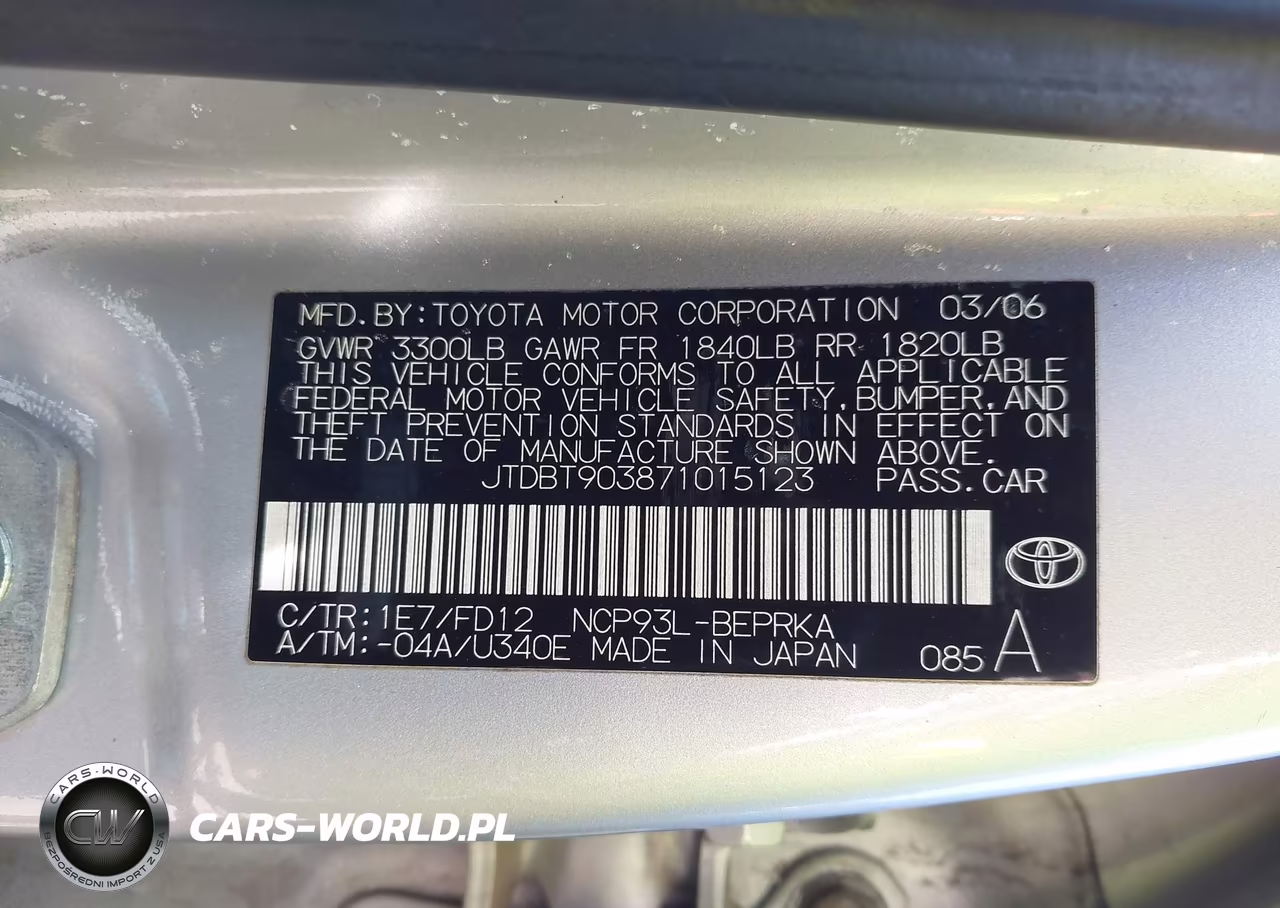 2007 Toyota Yaris VIN:JTDBT903871015123 - 9