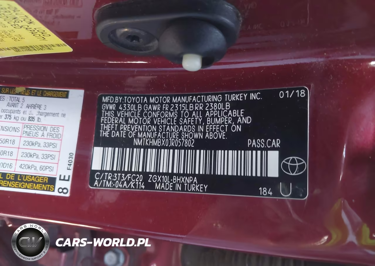 2018 Toyota C-Hr Xle VIN:NMTKHMBX0JR057802 - 9