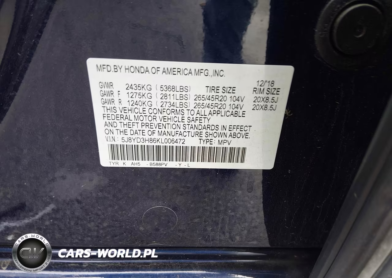 2019 Acura Mdx Advance Pkg VIN:5J8YD3H86KL006472 - 9