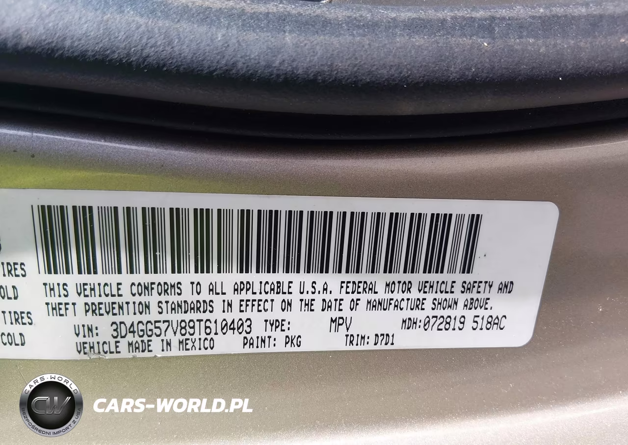 2009 Dodge Journey Sxt VIN:3D4GG57V89T610403 - 9