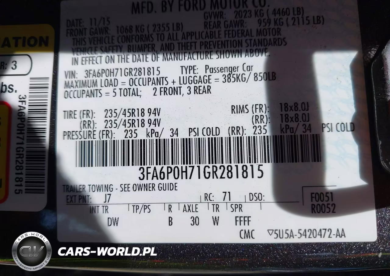 2016 Ford Fusion Se VIN:3FA6P0H71GR281815 - 9