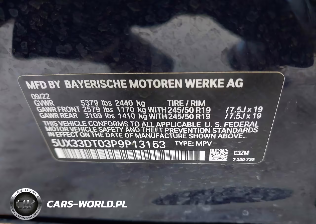 2023 BMW X4 xDrive30I VIN:5UX33DT03P9P13163 - 9