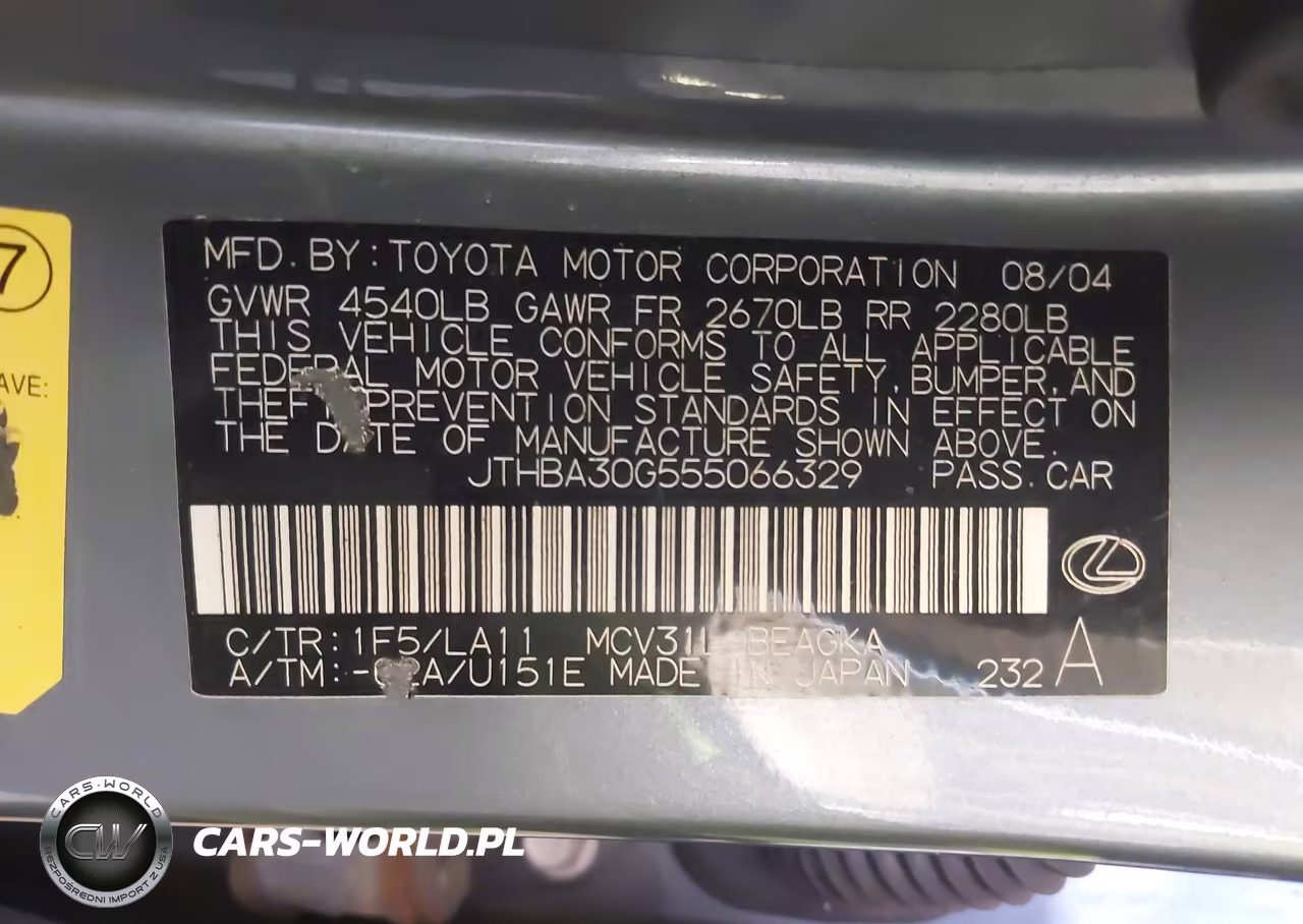 2005 Lexus Es 330 VIN:JTHBA30G555066329 - 9