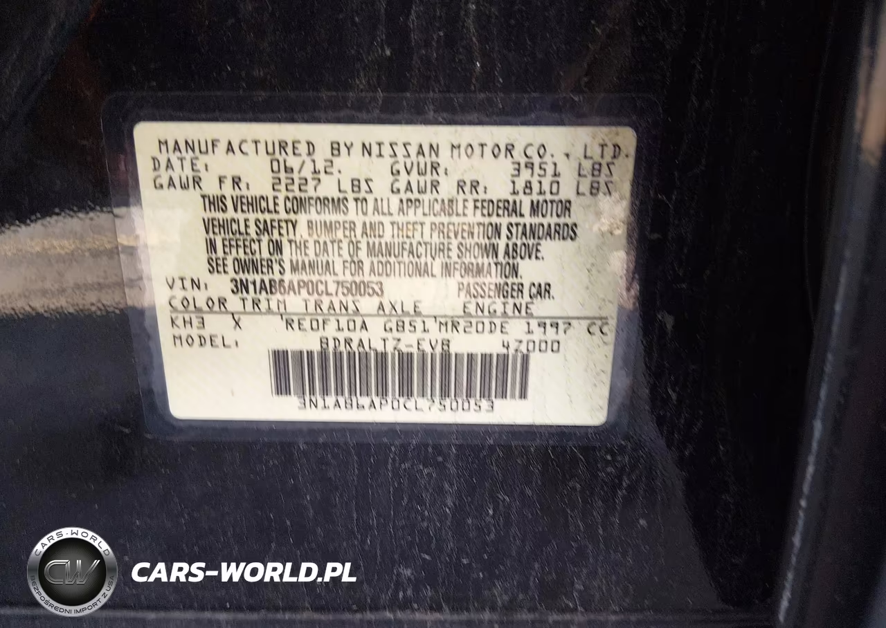 2012 Nissan Sentra 2.0 Sr VIN:3N1AB6AP0CL750053 - 9